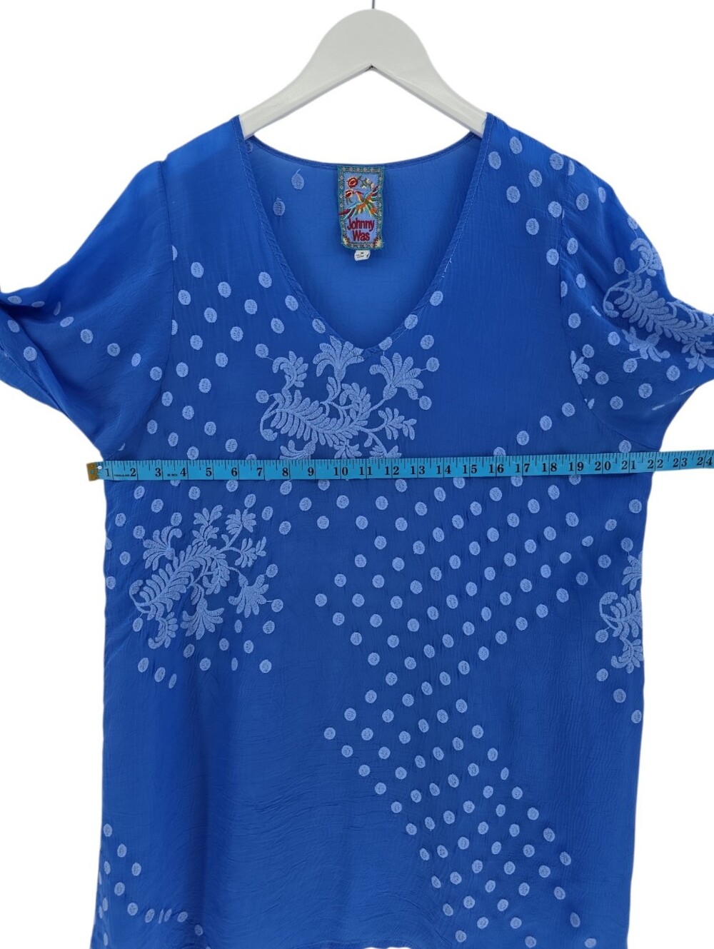 Johnny Was Rion Soleil Tunic/Mini in Blue Size Medium - Picture 5 of 9